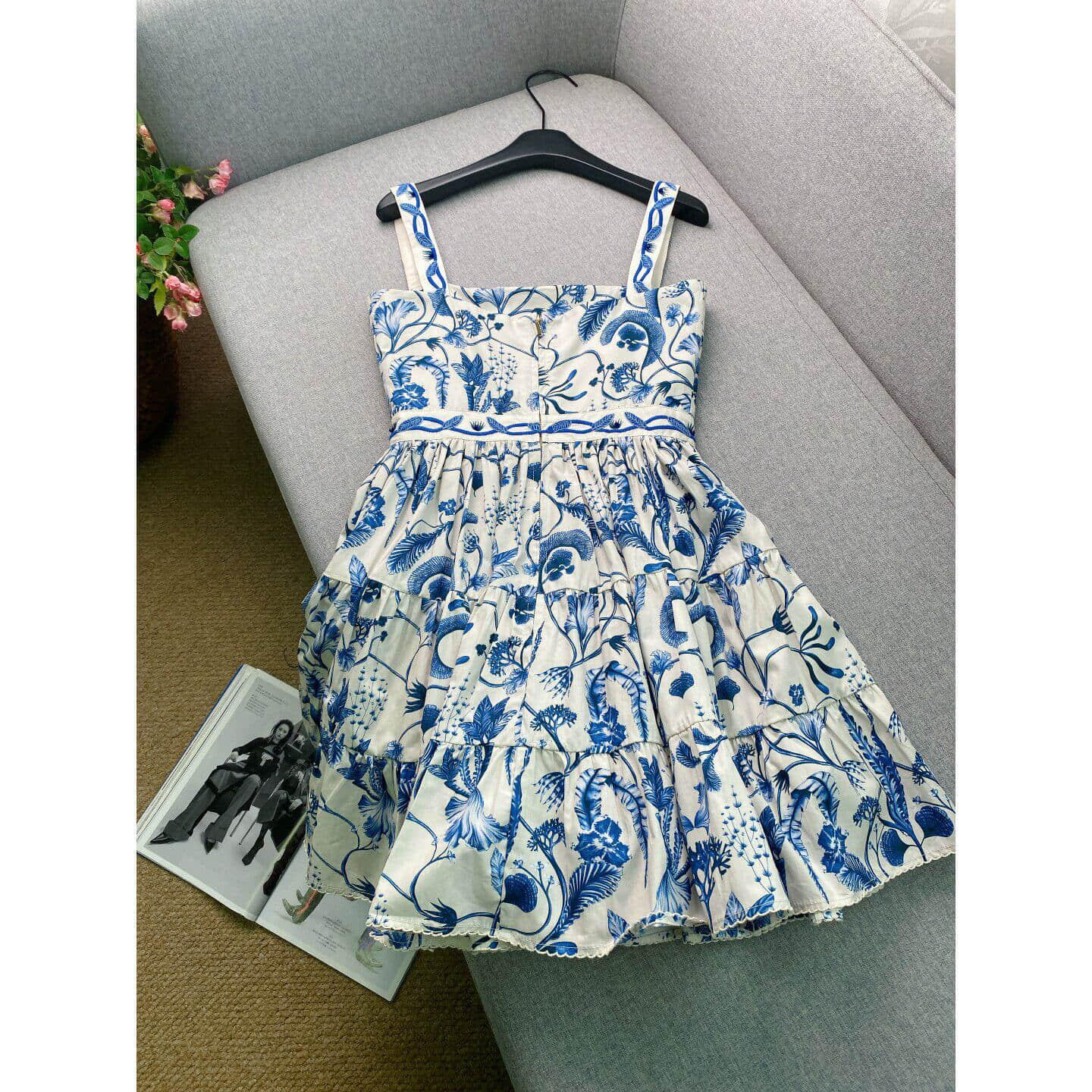 Blue summer slip dress