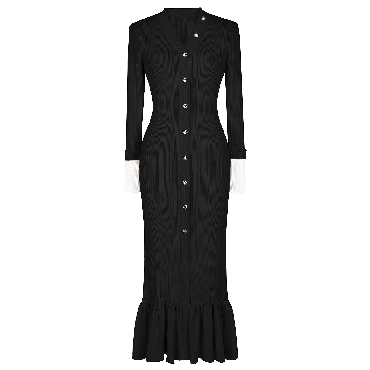 Women's elegant knitted dress