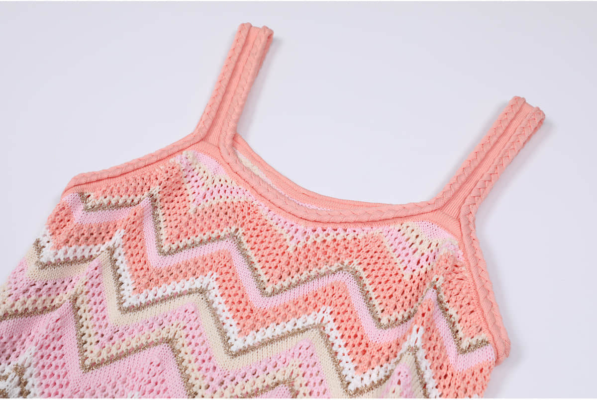 Women's Pink Stripe Three Piece Set