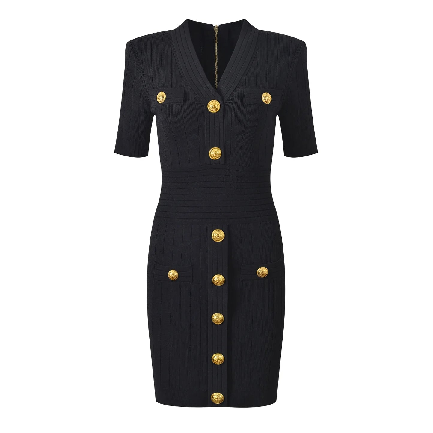Short Sleeve V-neck Slim Knitting Casual Sheath Mini Dress Women
