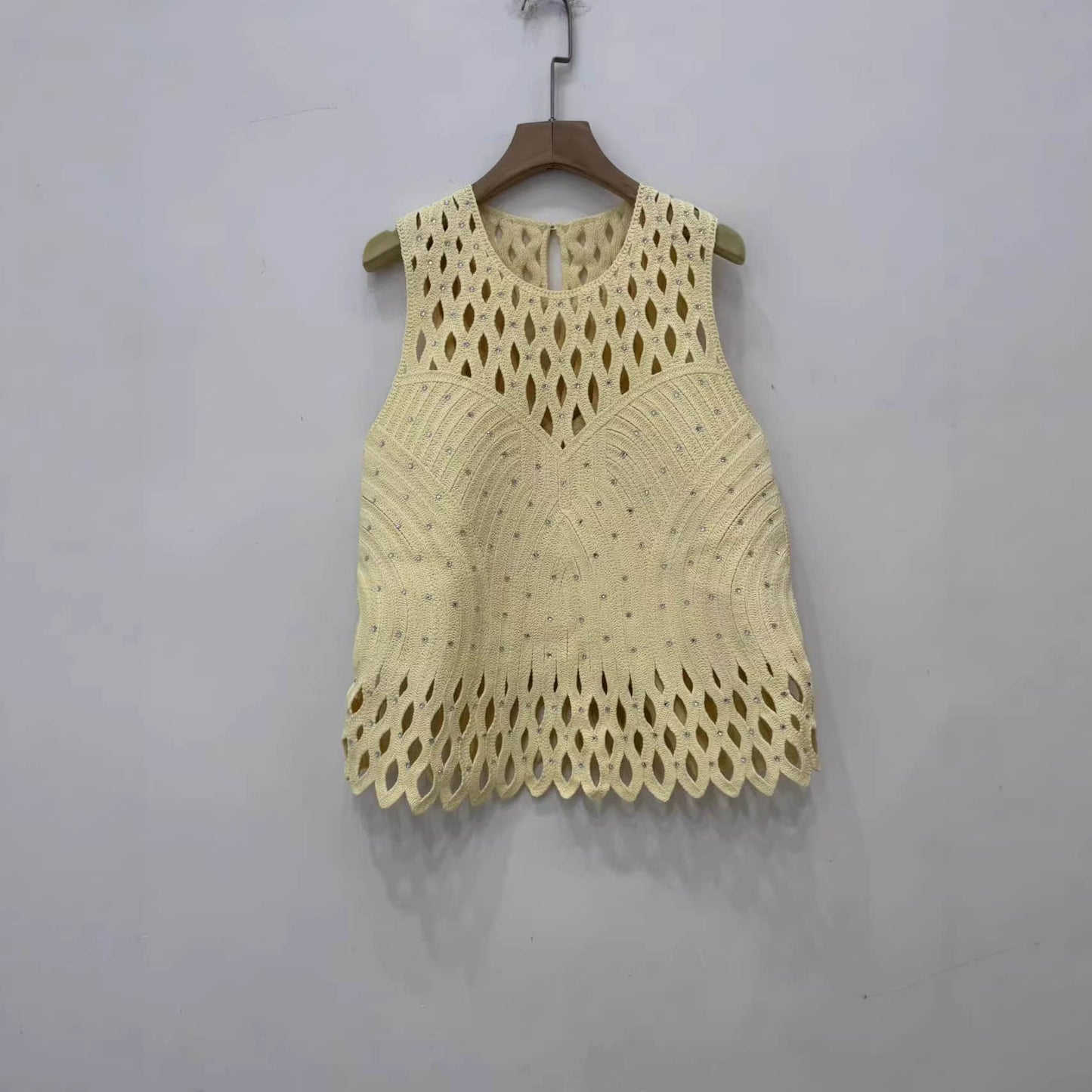 Yellow diamond vest or skirt two-piece suit