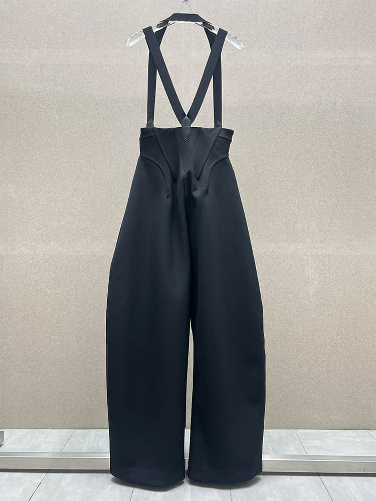 Women's black high quality casual trousers