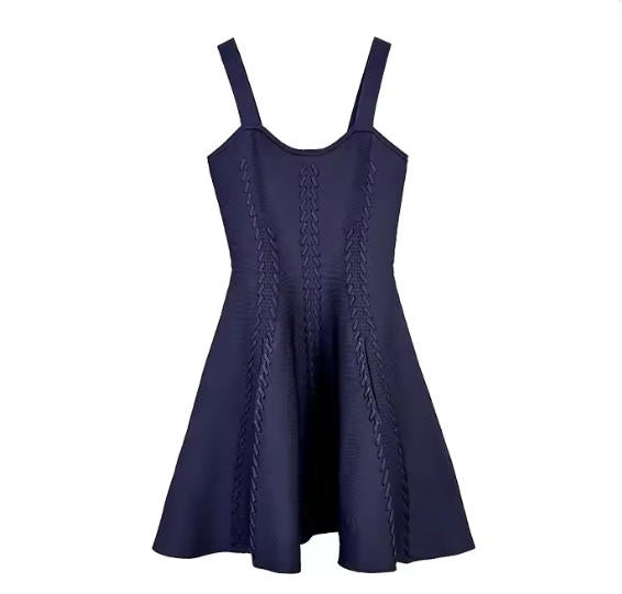 Women's white knitted two-piece suit