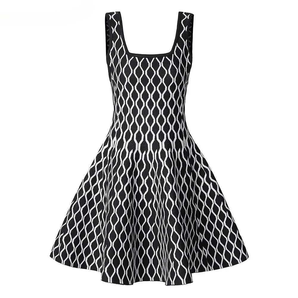 Women Mini Short Knitted A-line Dress