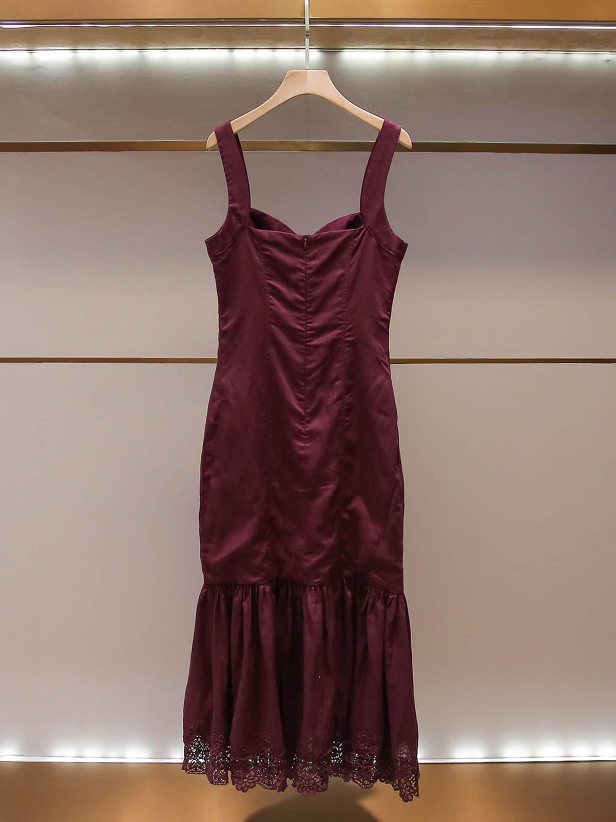 Women's Wine Red Elegant Party Dress