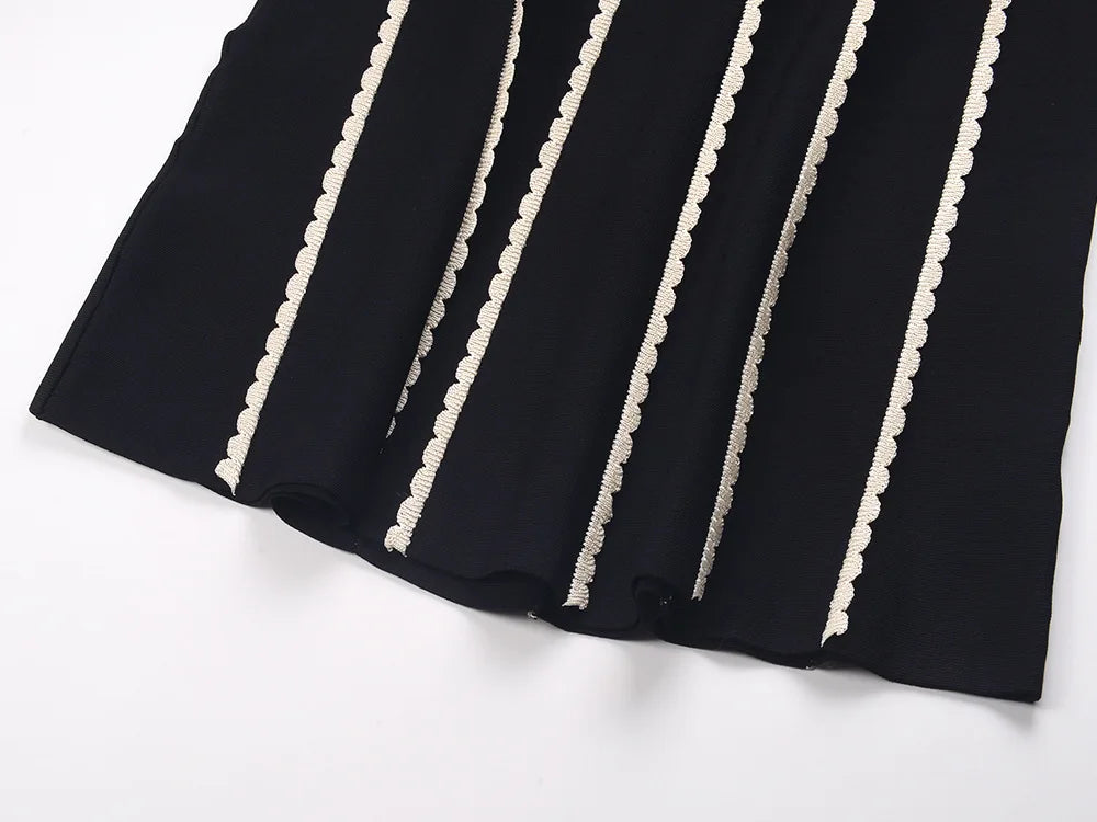 Turn-down Collar Short Sleeve Wear Women Knit Mini A-line Dress