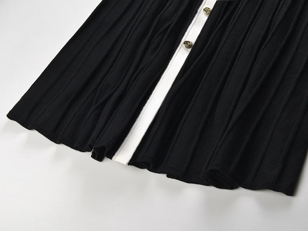e Women Knit Slim Fitted Flared Hem Maxi Dress