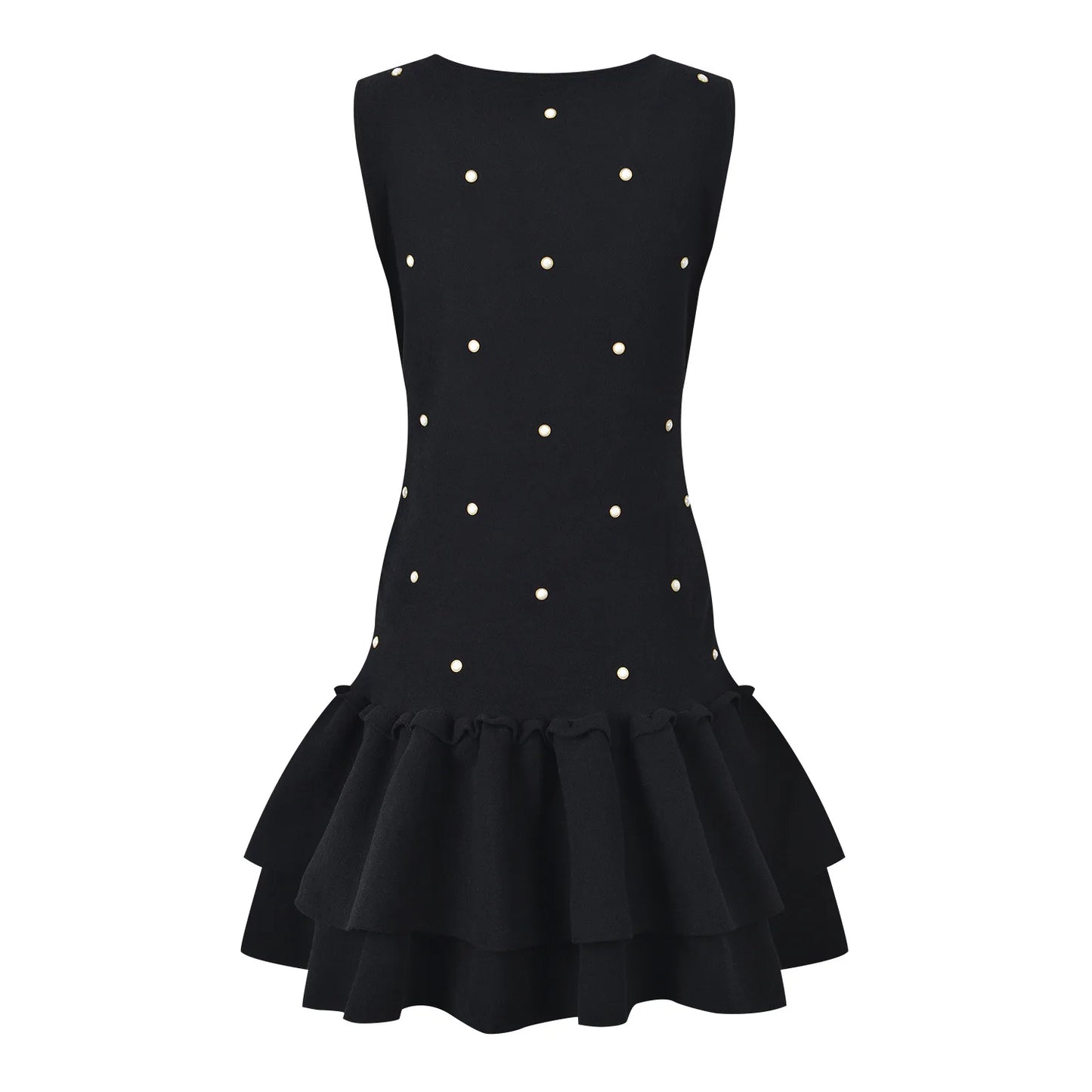 Solid Casual Wear O-necke Women Short Mini Knitted Ball Gown Dress