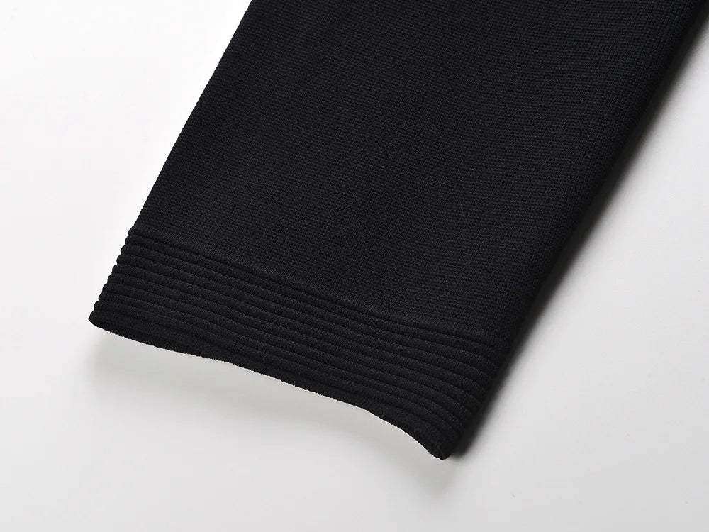 O-neck Single-breasted Cardigan A-line Mini Skirt Women Solid 2Pcs