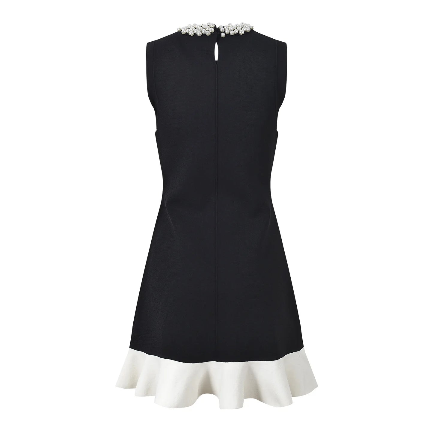 O-neckline Sleeveless Short Mini Knitted Dress For Women
