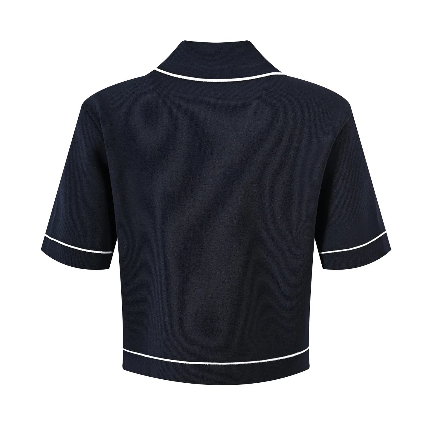 Short Sleeve Single-breasted Tops Mini Skirt Women Summer Knit 2Pcs