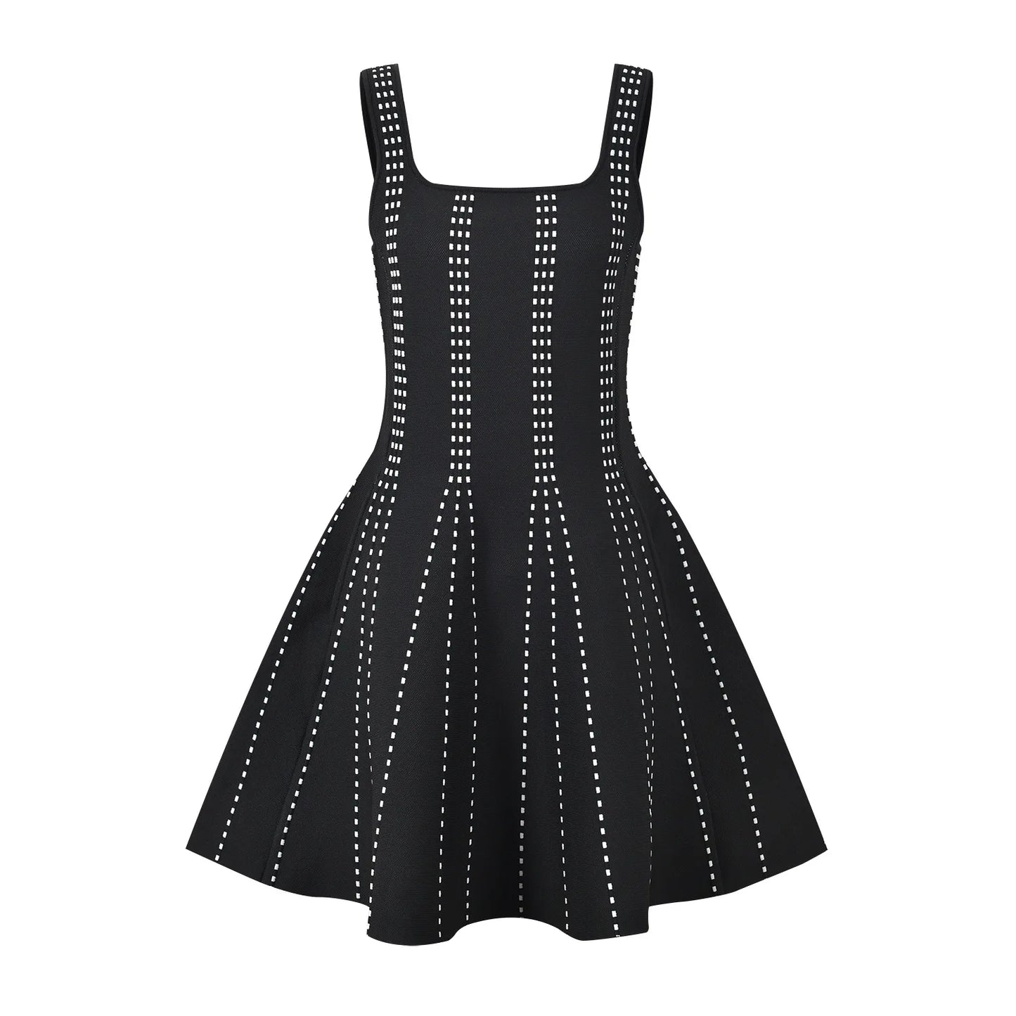 New Arrival 2025 Summer Striped Lady Wear Women Sweet Sexy Tank Knit Mini Dress