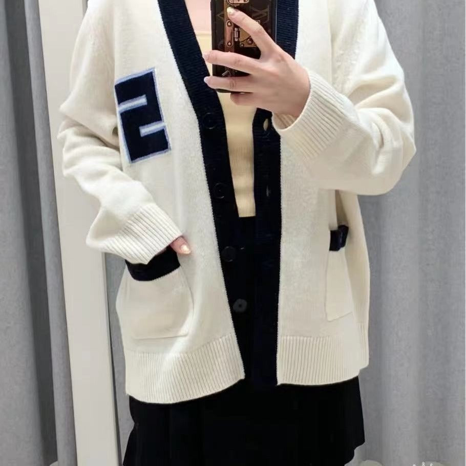 women's winter long-sleeved cardigan sweater