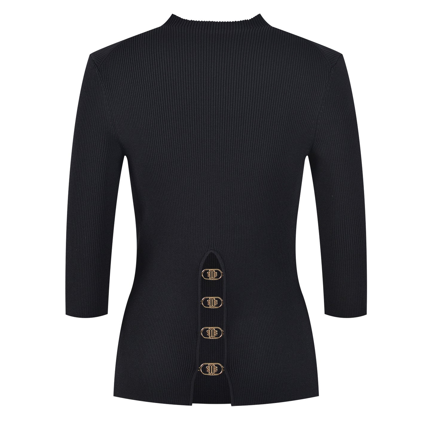 Women's short-sleeved round-neck knitted sweater