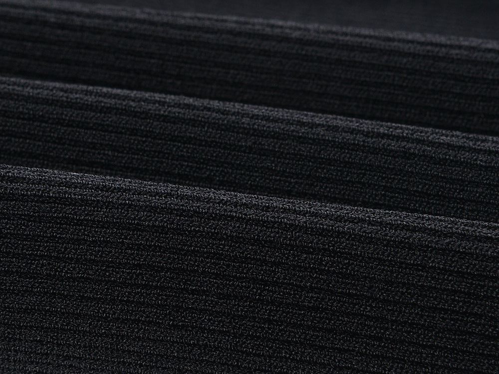 Women's black knitted tops