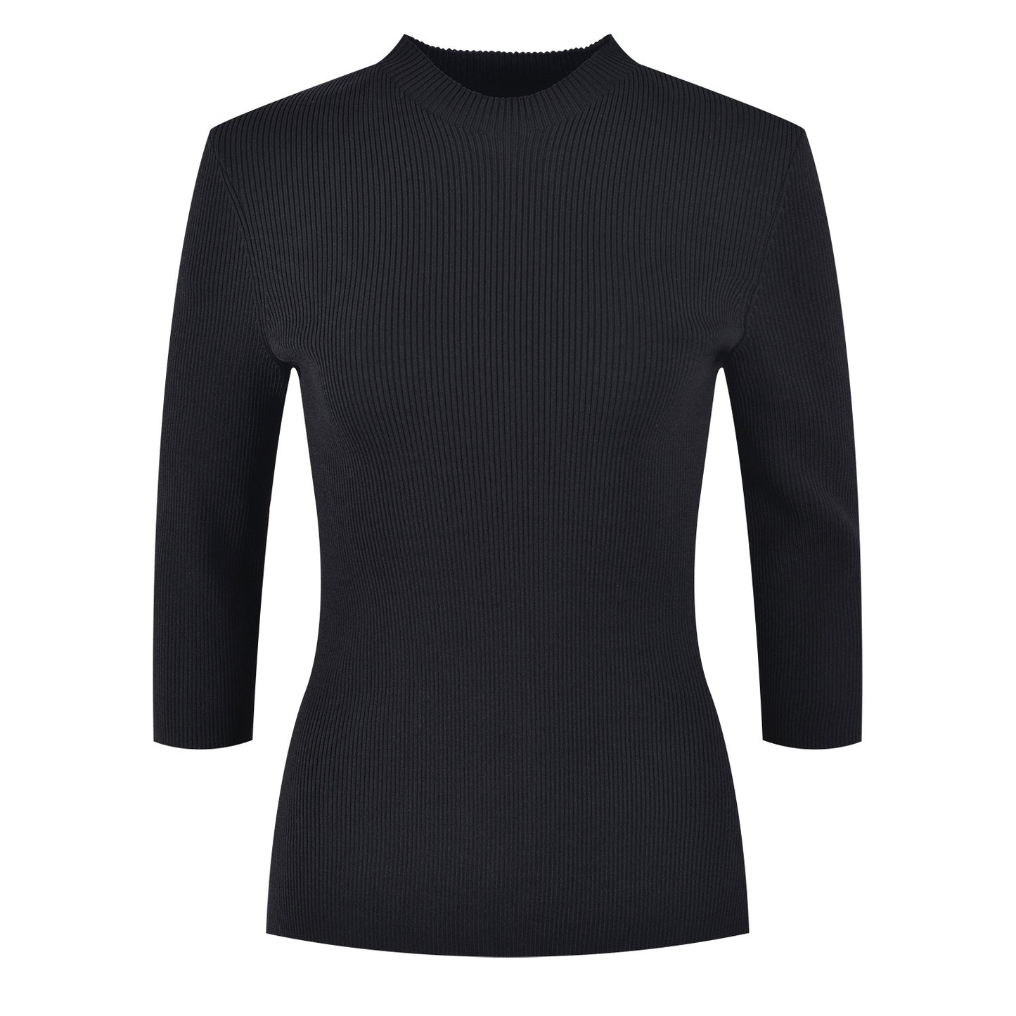 Women's short-sleeved round-neck knitted sweater