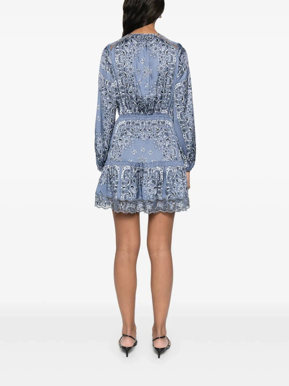 Women's hollow tie mini dress