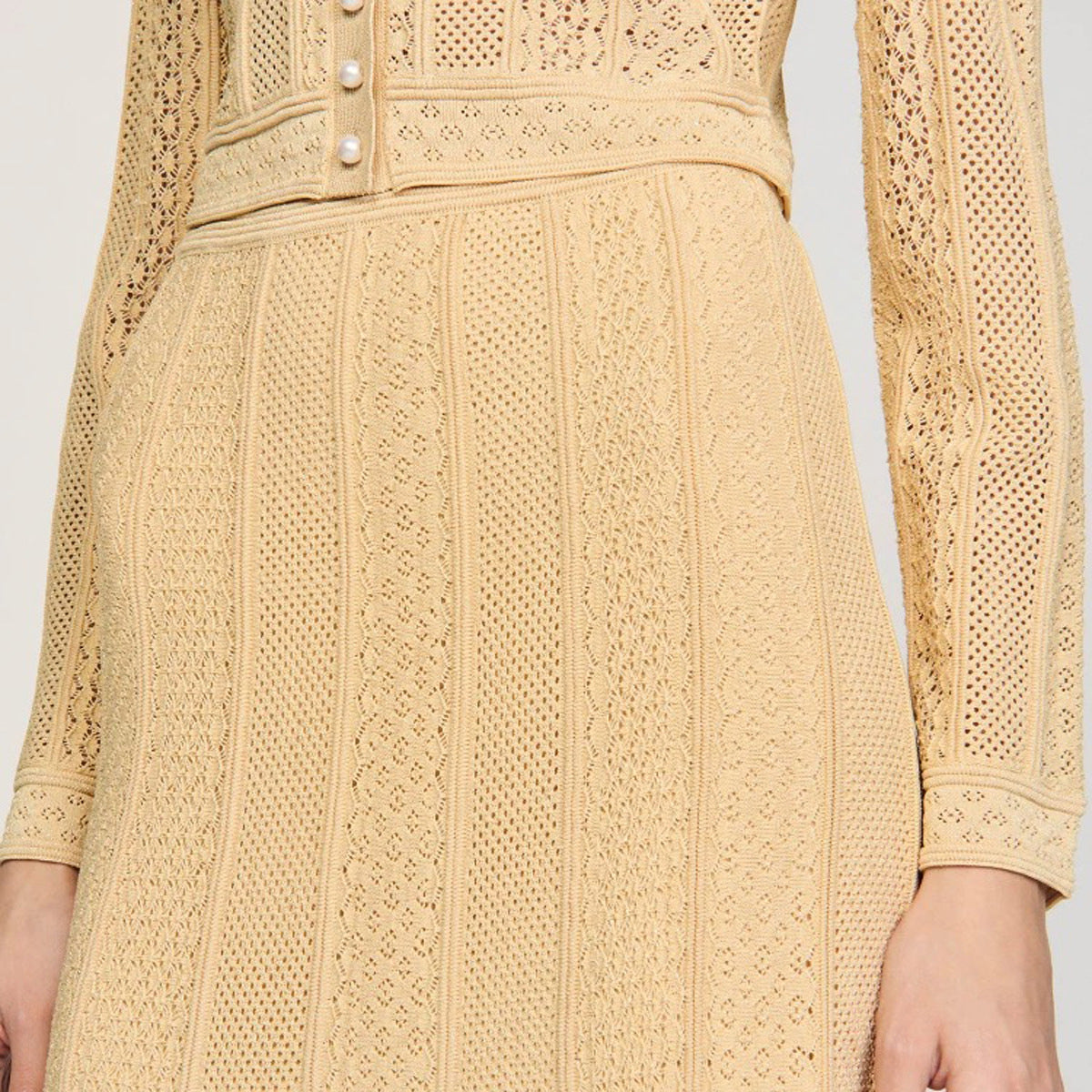 Women's knitted elegant two-piece suit