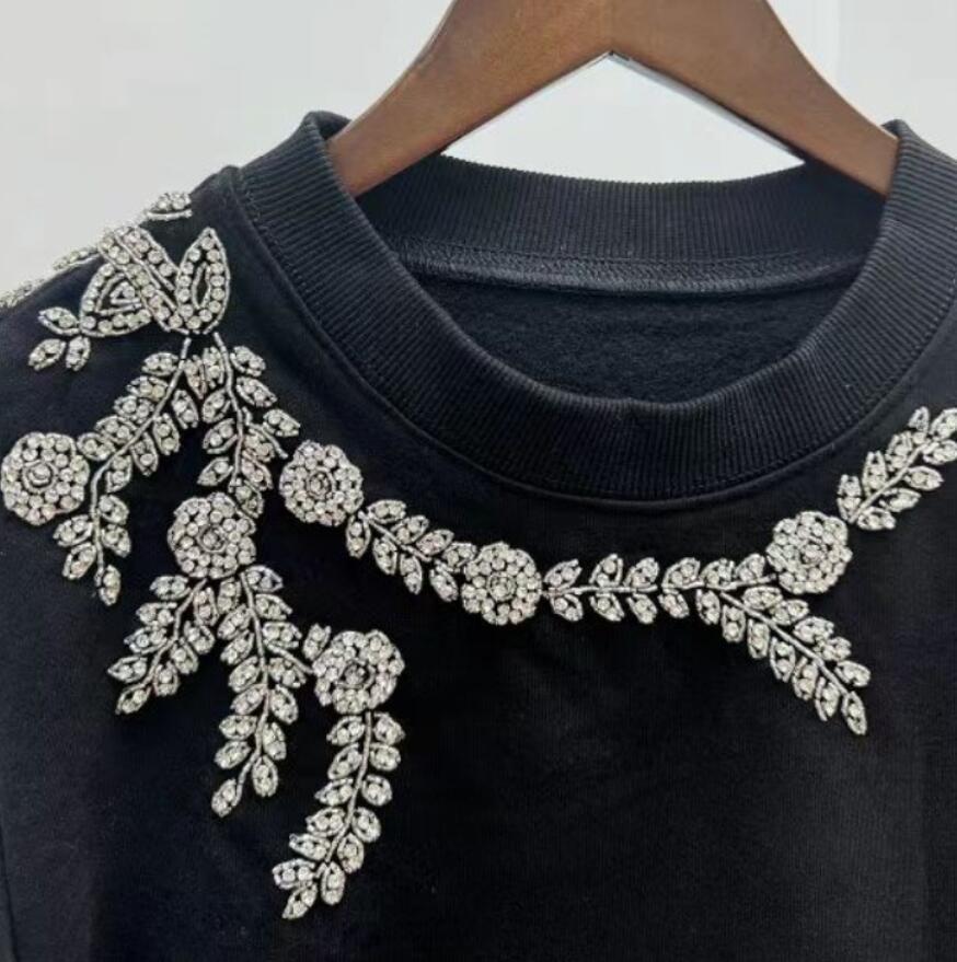 Women's black embroidered sweater