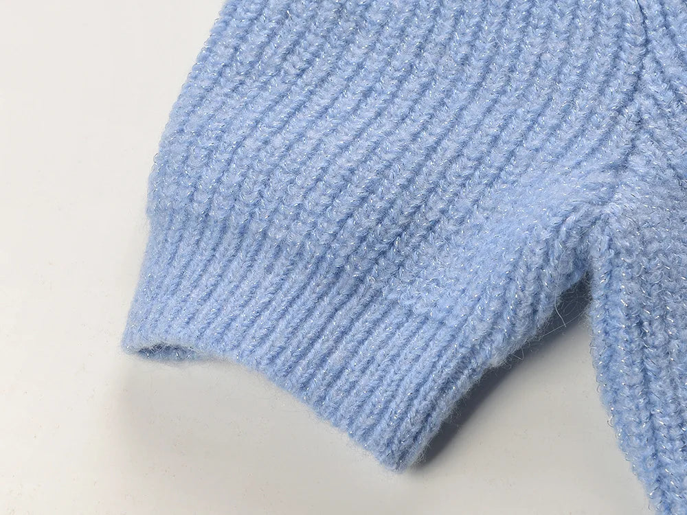 O-neck Short Sleeve Single-breasted Cardigan Long Skirt Women Flowers Button Knit 2Pcs