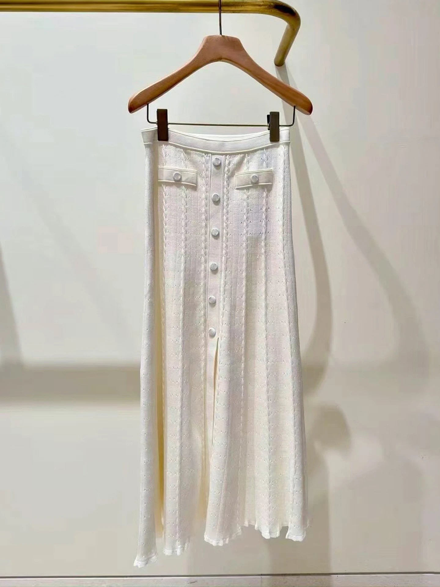 Women's short-sleeved cardigan dress suit