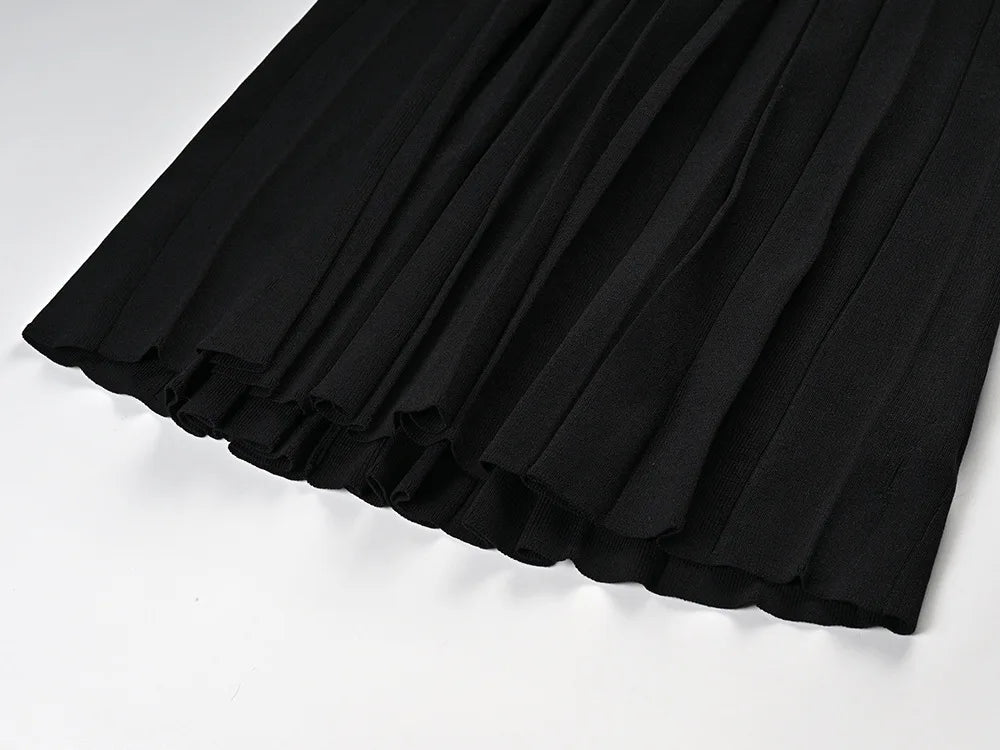Lady Designed O-neckline Sleeveless Long Dress