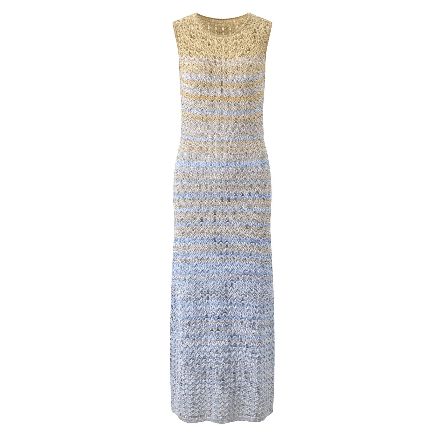 Women's two-piece suit with long-sleeved cardigan and sleeveless dress