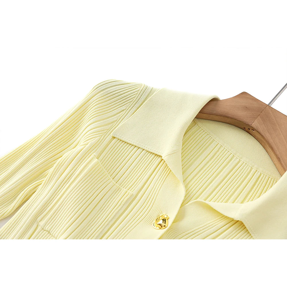 Women Knitted 2PCS Sets Slim Sweater Tops and Long Skirt