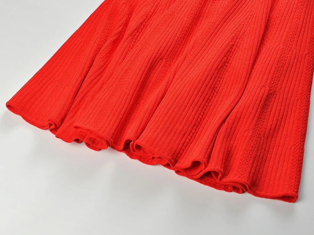 Women Knit Solid Dress