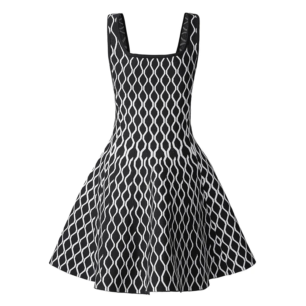 Women Mini Short Knitted A-line Dress