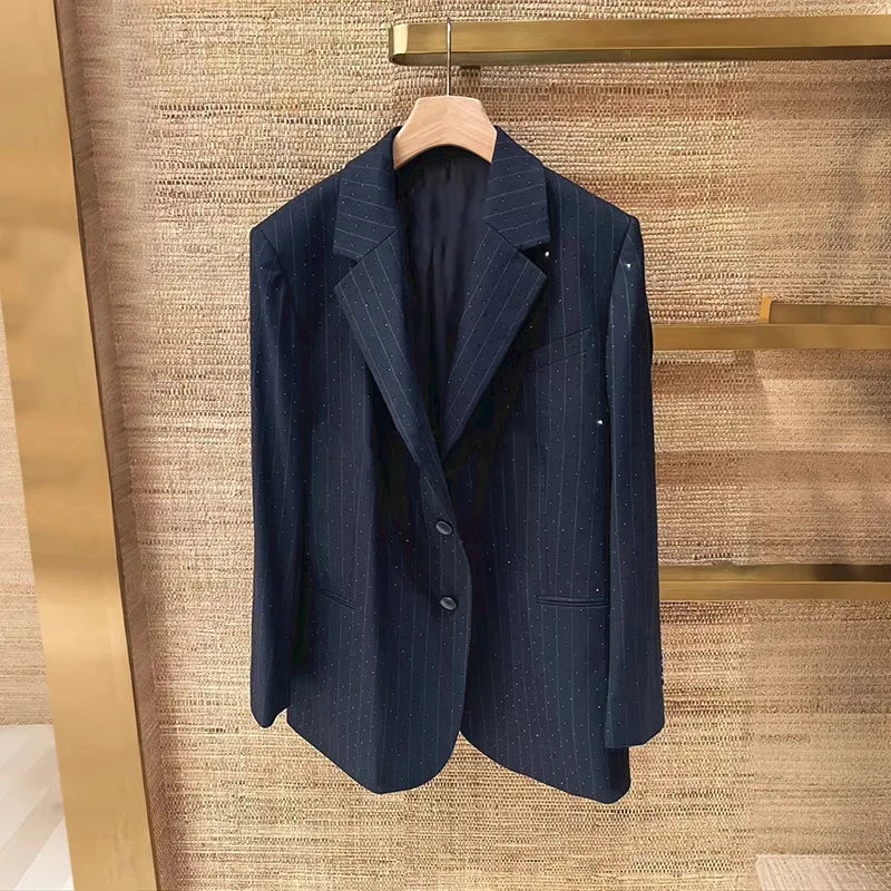 Women's black two-piece suit