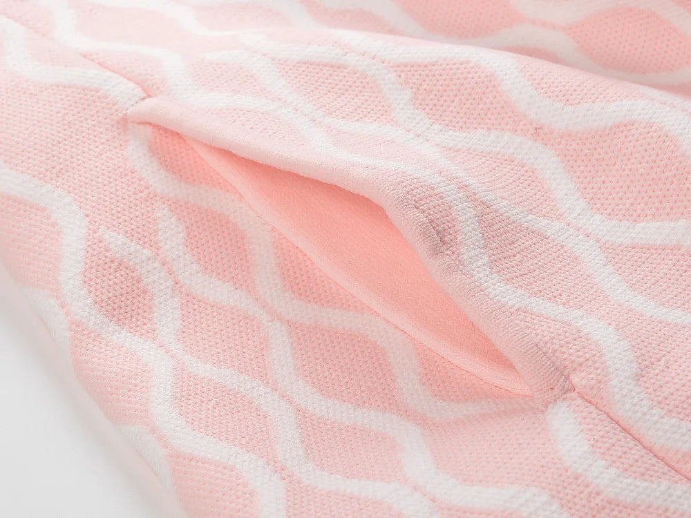 Sexy Tank Knit Mini Dress with Pockets Pink