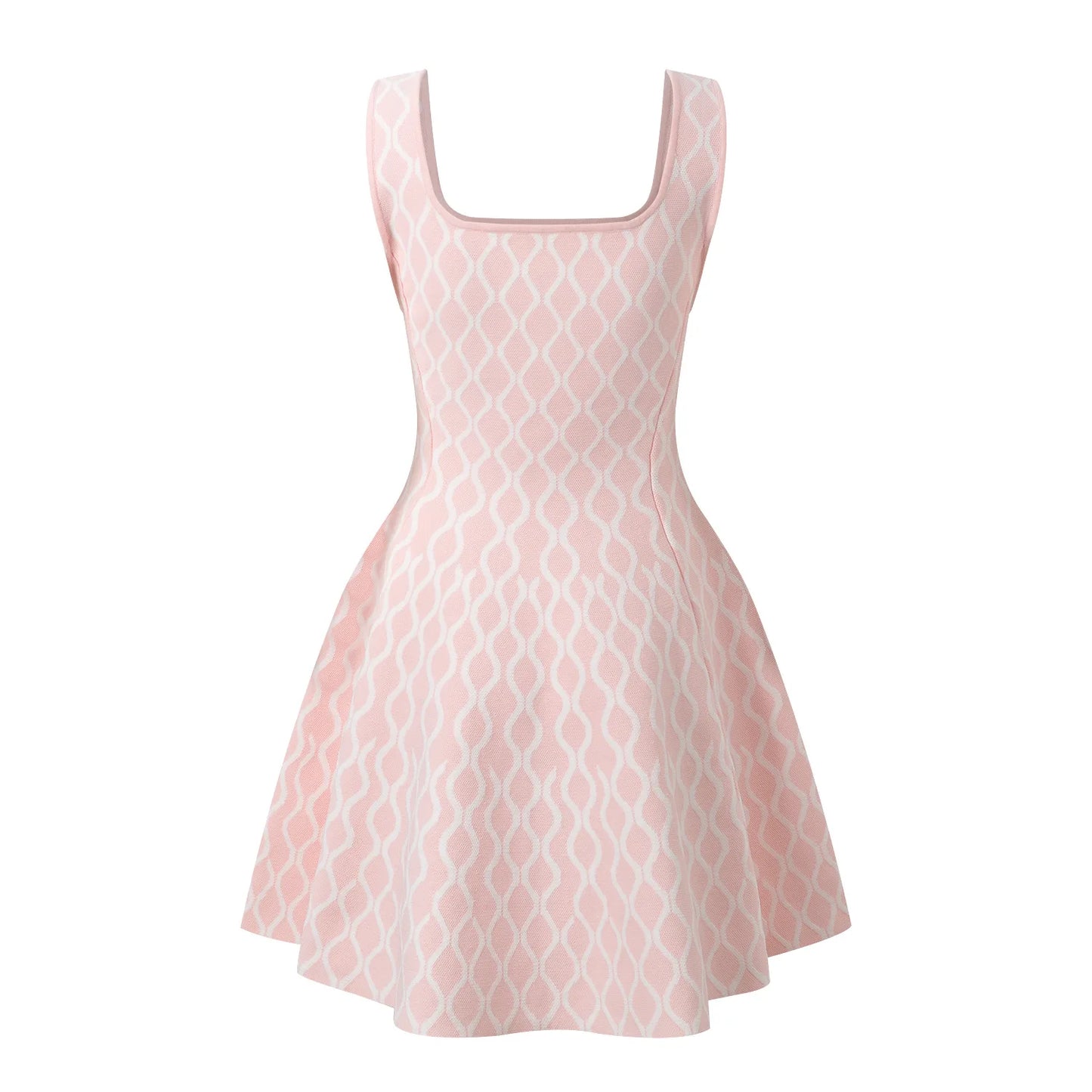 Sexy Tank Knit Mini Dress with Pockets Pink