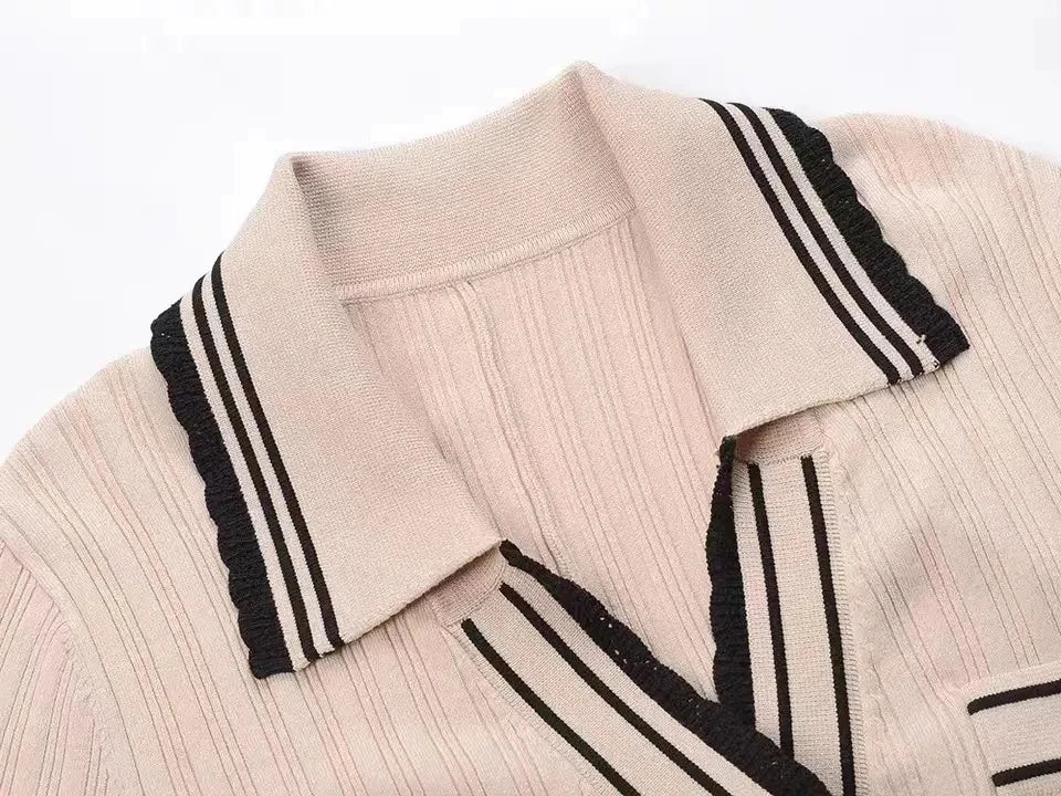 Women's elegant long sleeve knitted dress