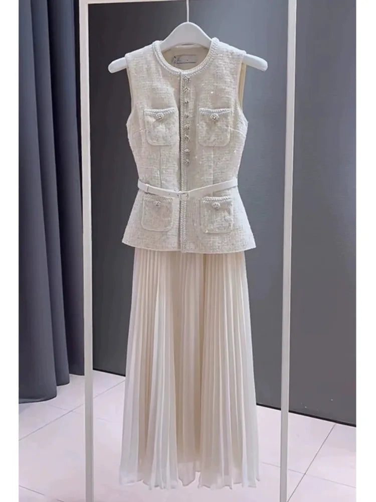 Women's Lace Patchwork Slim Fit Elegant Two-Piece Set