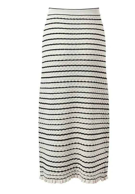 Long Sleeve Single-breasted Cardigan Slim Skirt Women Knit 2Pcs