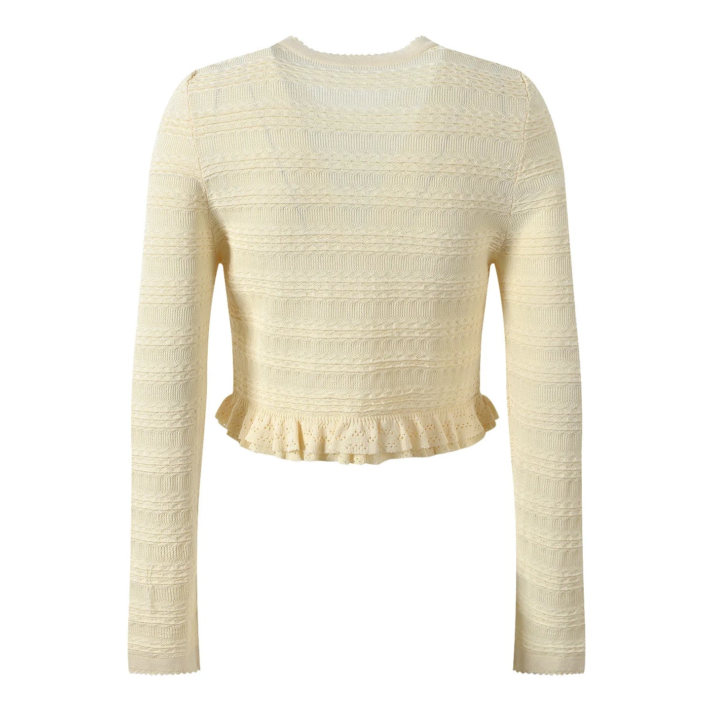 Lace Slim Fit Set Knitted Cardigan and Ruffled Sleeveless Knitted Dress