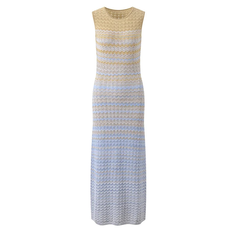 Women's two-piece suit with long-sleeved cardigan and sleeveless dress