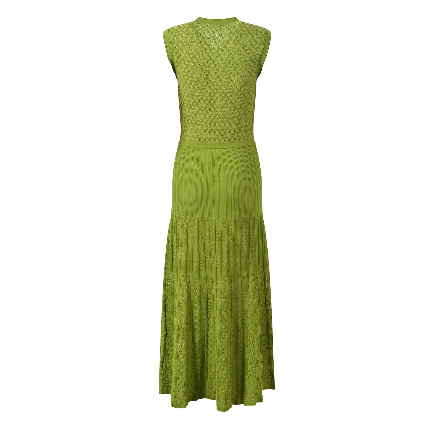 Summer O-neckline Single-breasted Women Knitted Dresses
