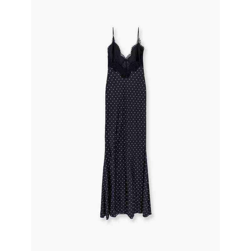 women's lace polka dot dress