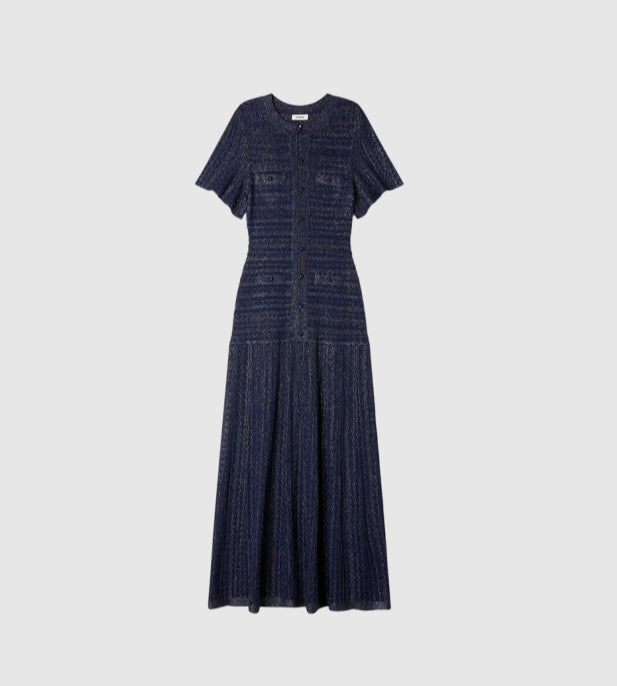 Women's short sleeved round neck elegant dress