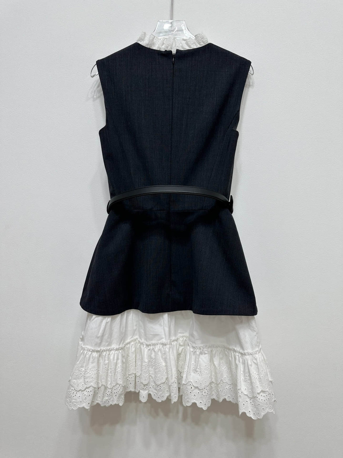 Black Lace Sleeveless Mini Dress