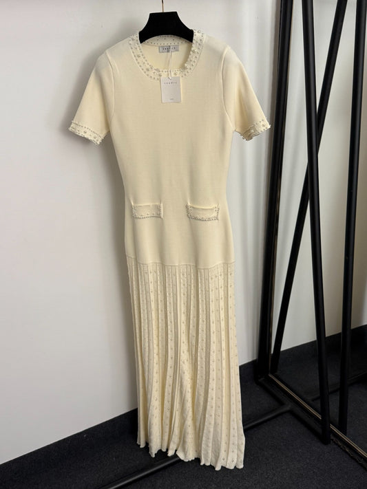 Women's Pearl Rivet Short Sleeve Dress