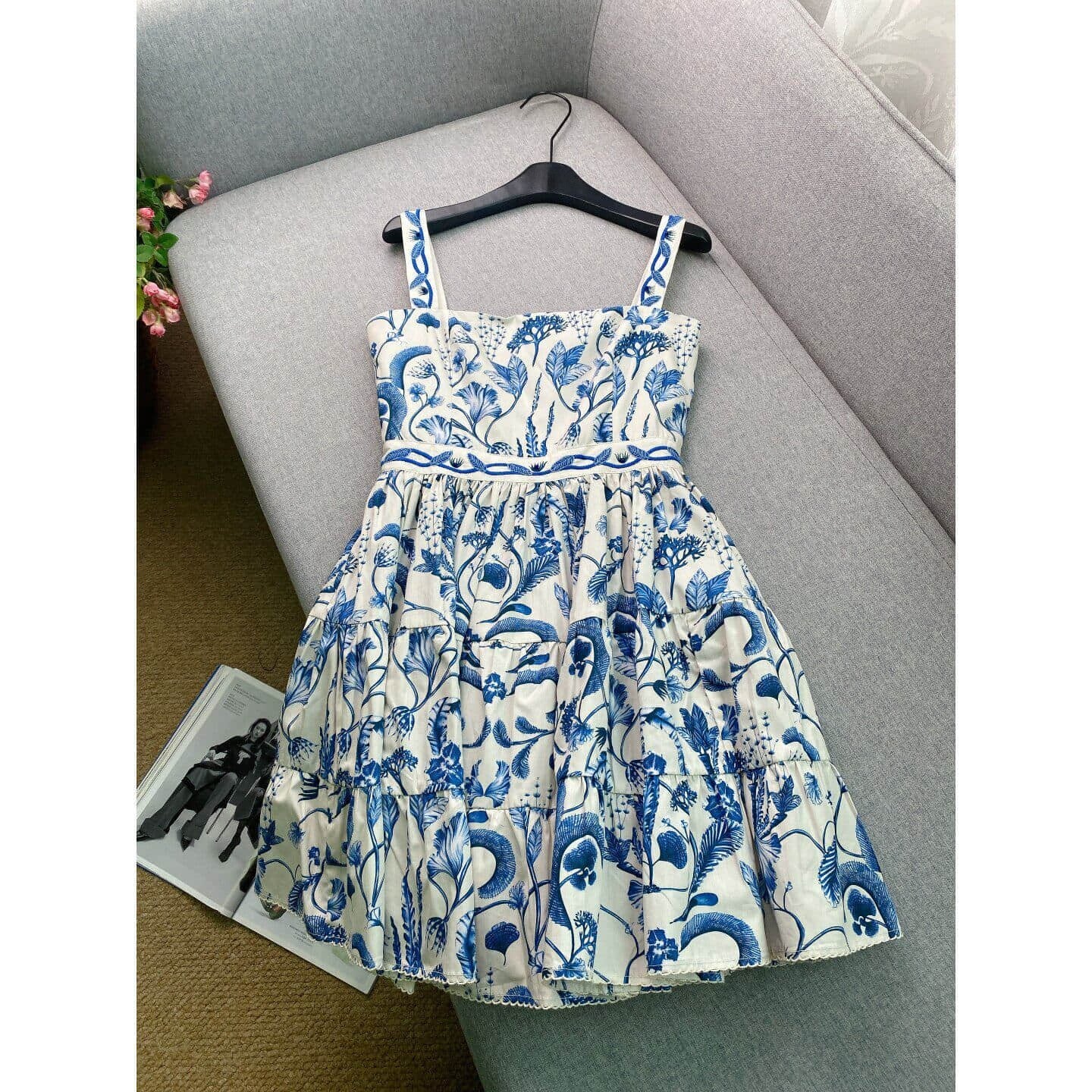 Blue summer slip dress