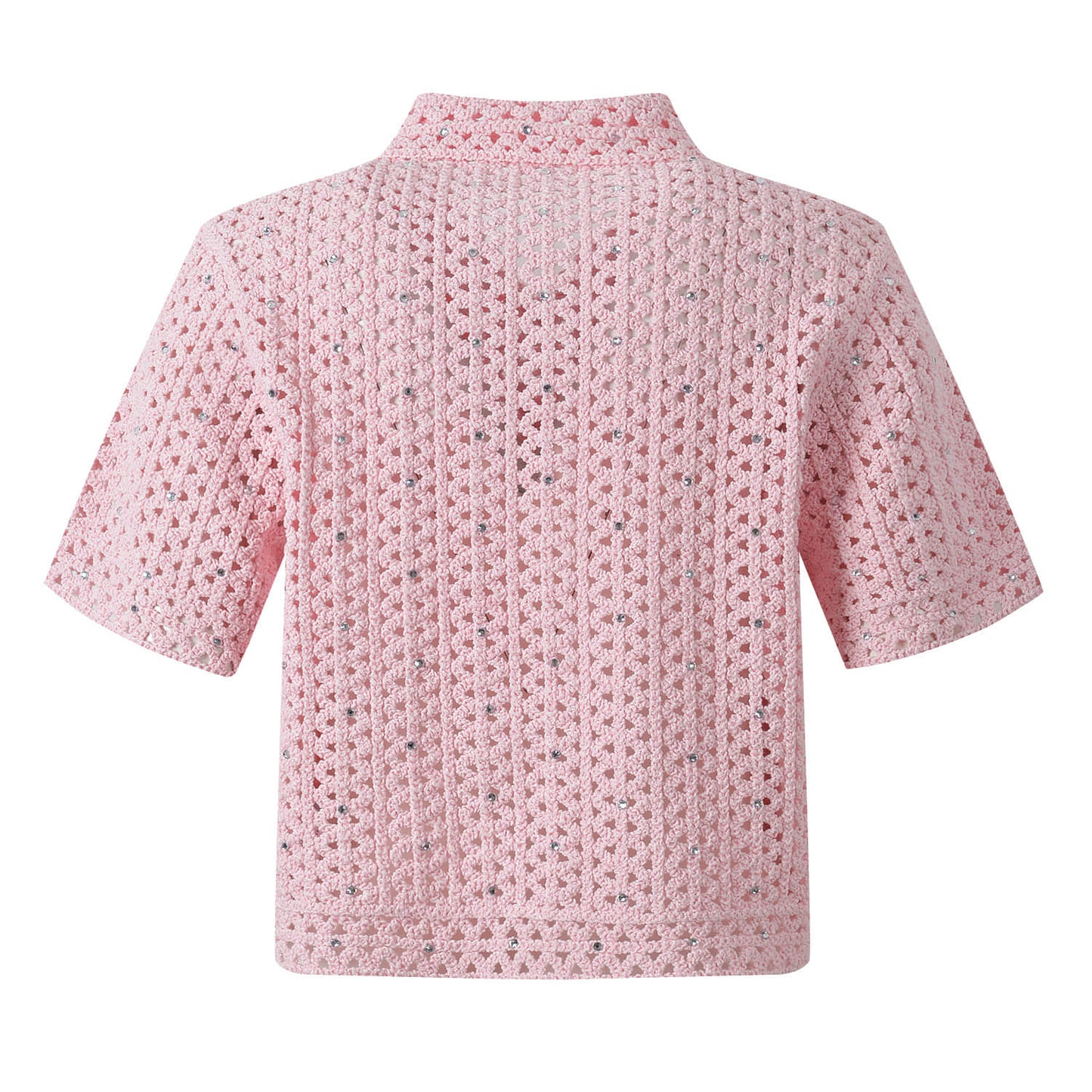 Pink diamond cardigan for women