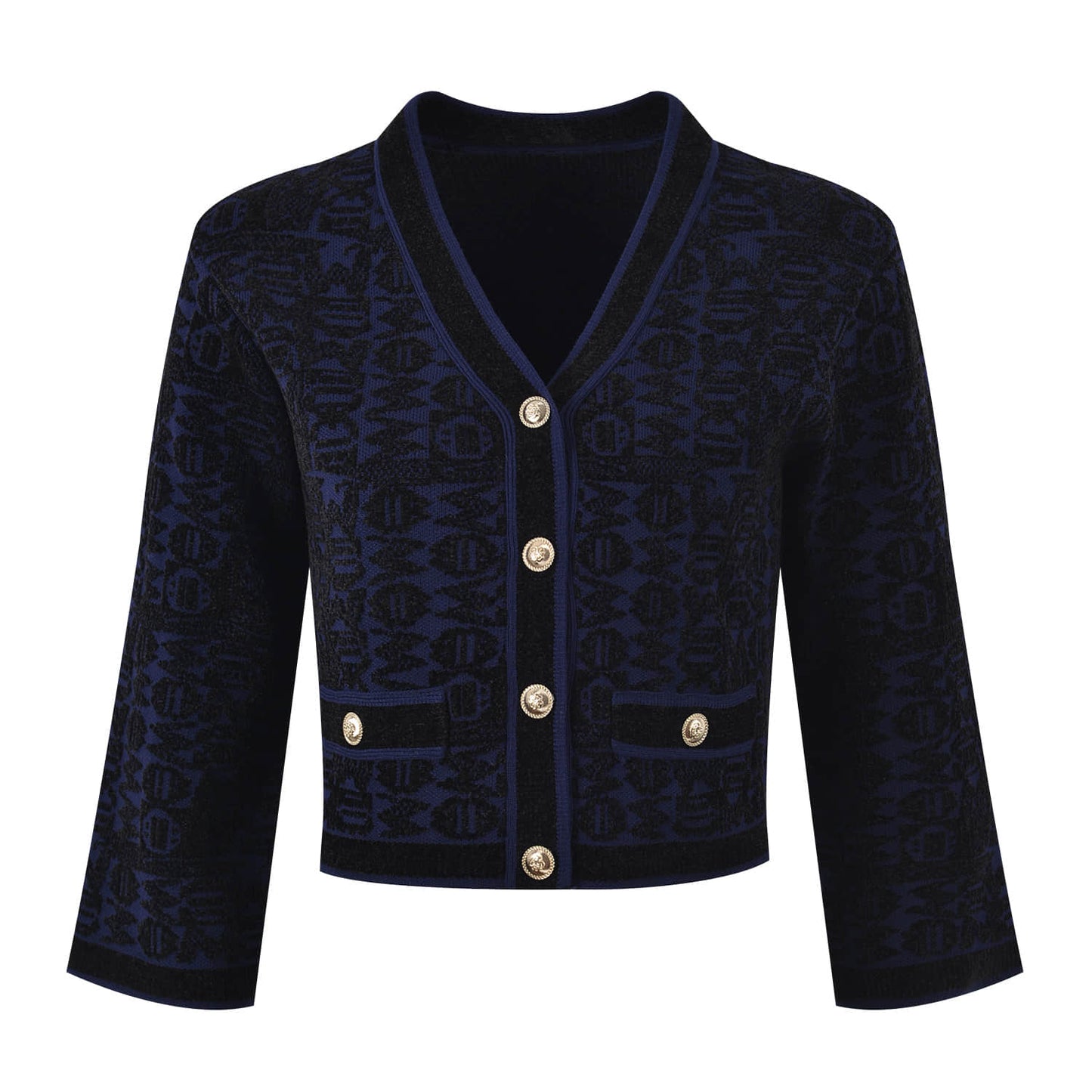 Long-sleeve knitted cardigan dress two-piece suit