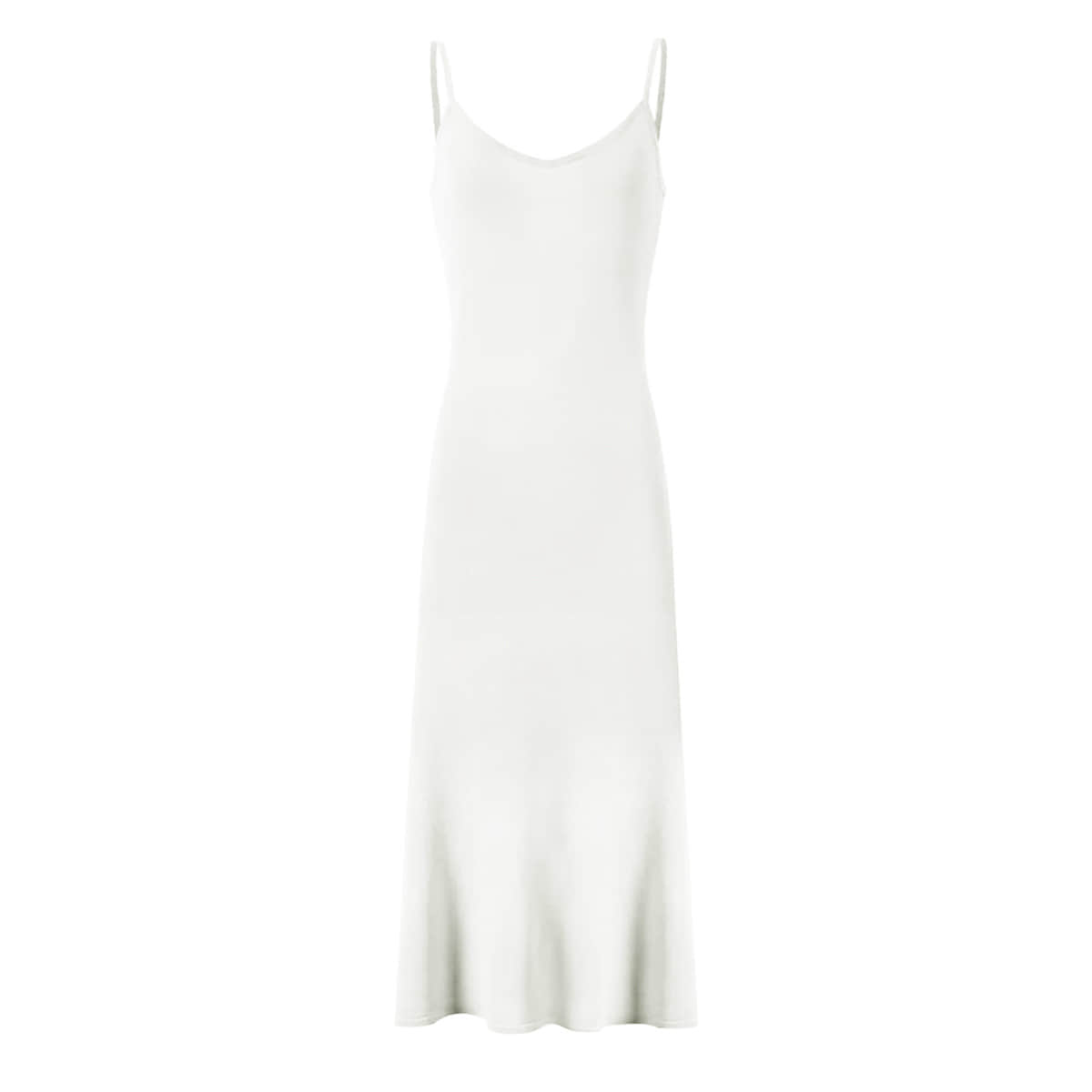 White short-sleeved slim knitted dress