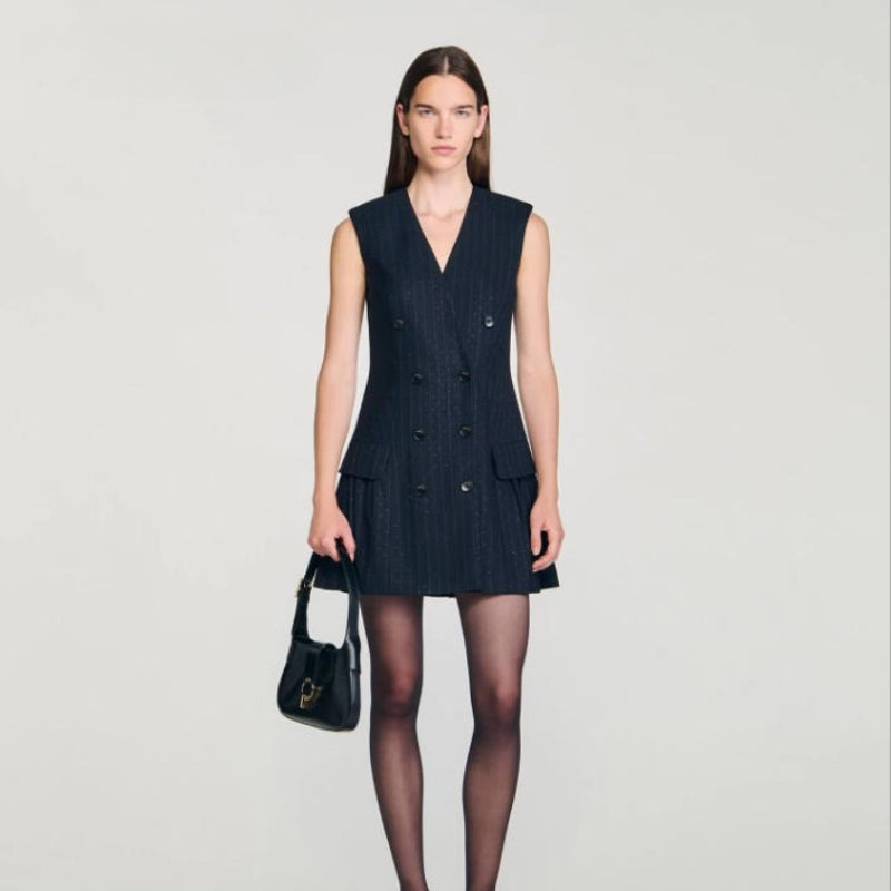 Women's black two-piece suit