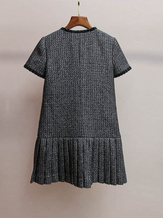 Women's round neck short sleeved dress