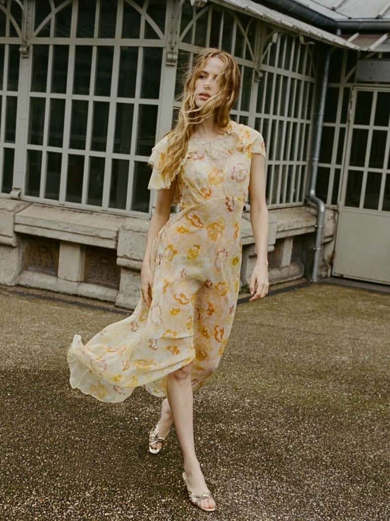 Women's Elegant Silk Printed Dress